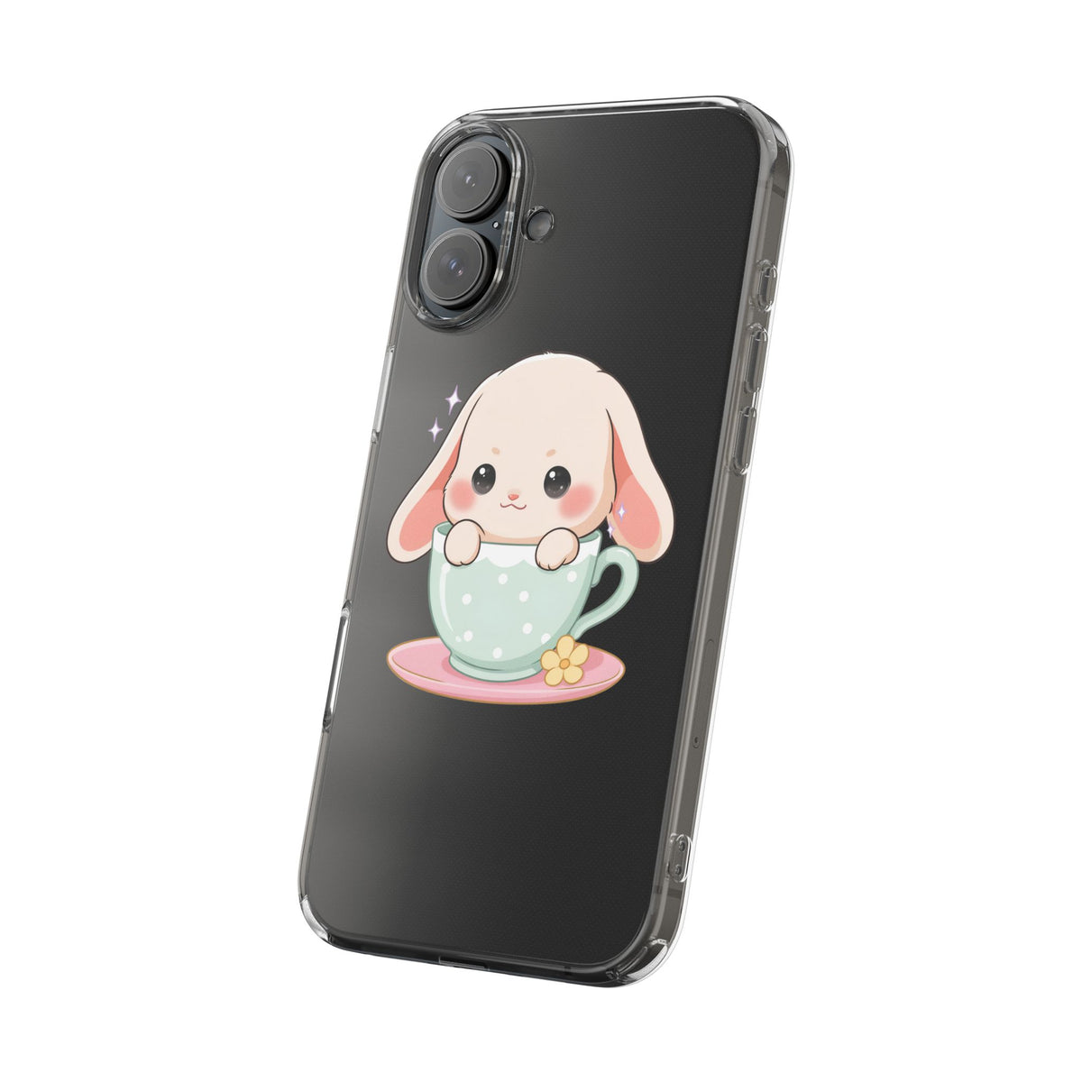 Kawaii Bunny Phone Case, Cute Teacup Rabbit
