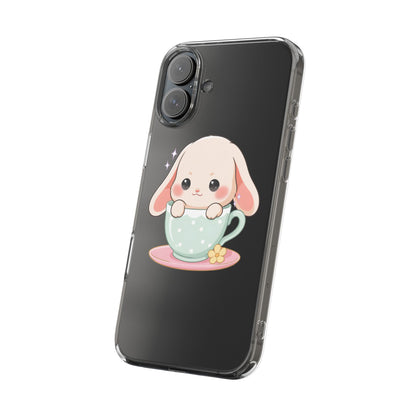 Kawaii Bunny Phone Case, Cute Teacup Rabbit