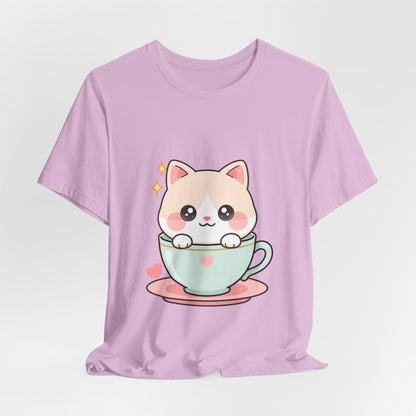 Kawaii Cat T-Shirt for Cute Cat and Chibi Art Fans