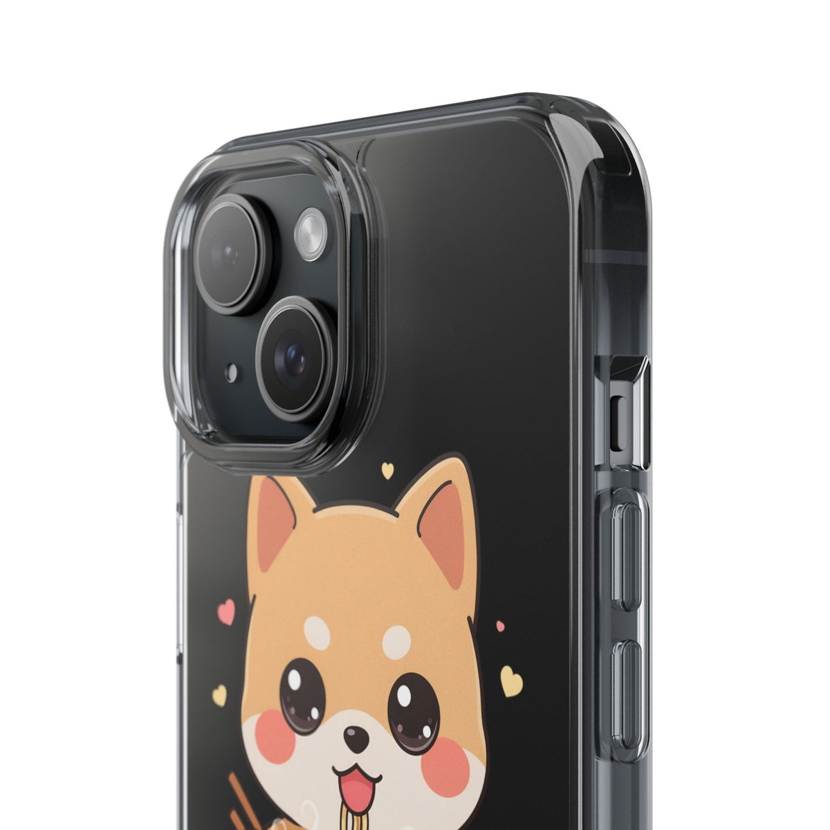 Kawaii Shiba Inu Ramen Clear Impact-Resistant Case
