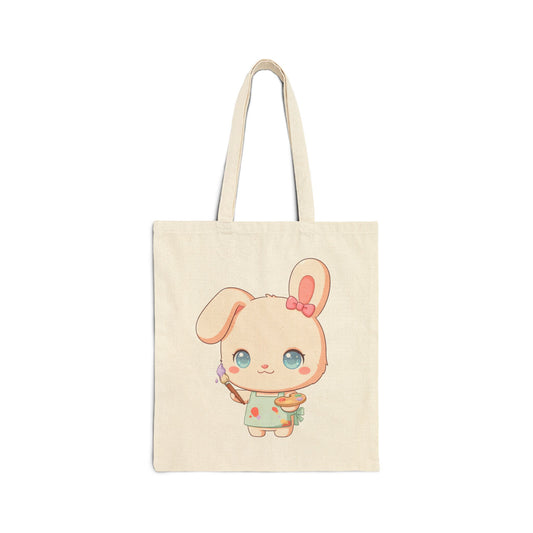Kawaii Bunny Tote Bag for Art Lovers