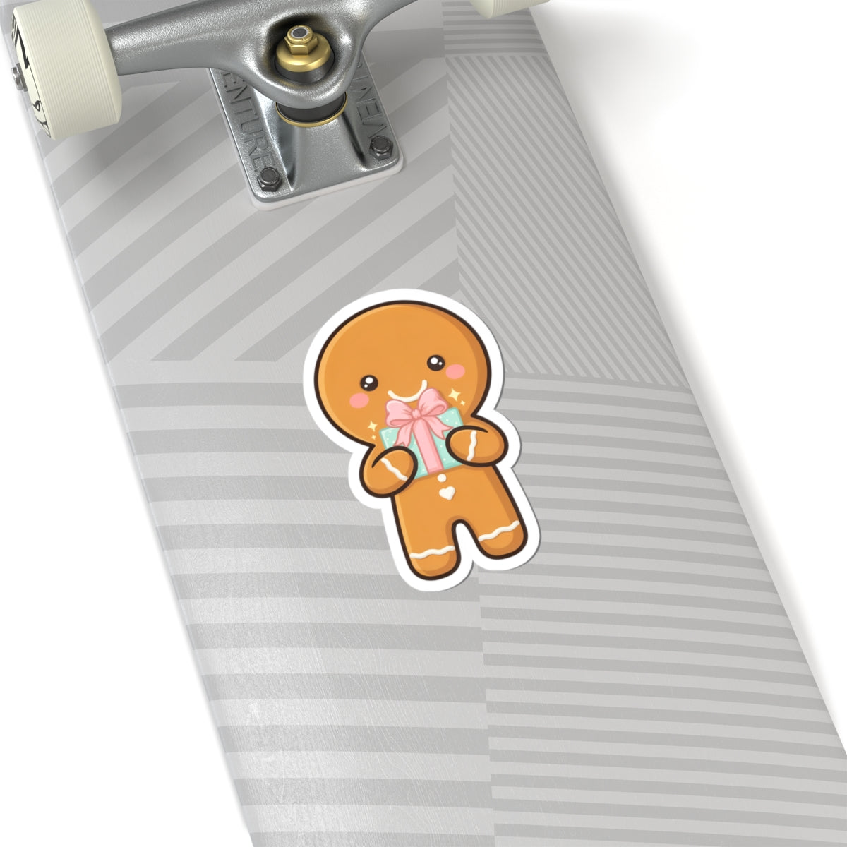 Gingerbread Gift Sticker for Holiday Journals and Laptops