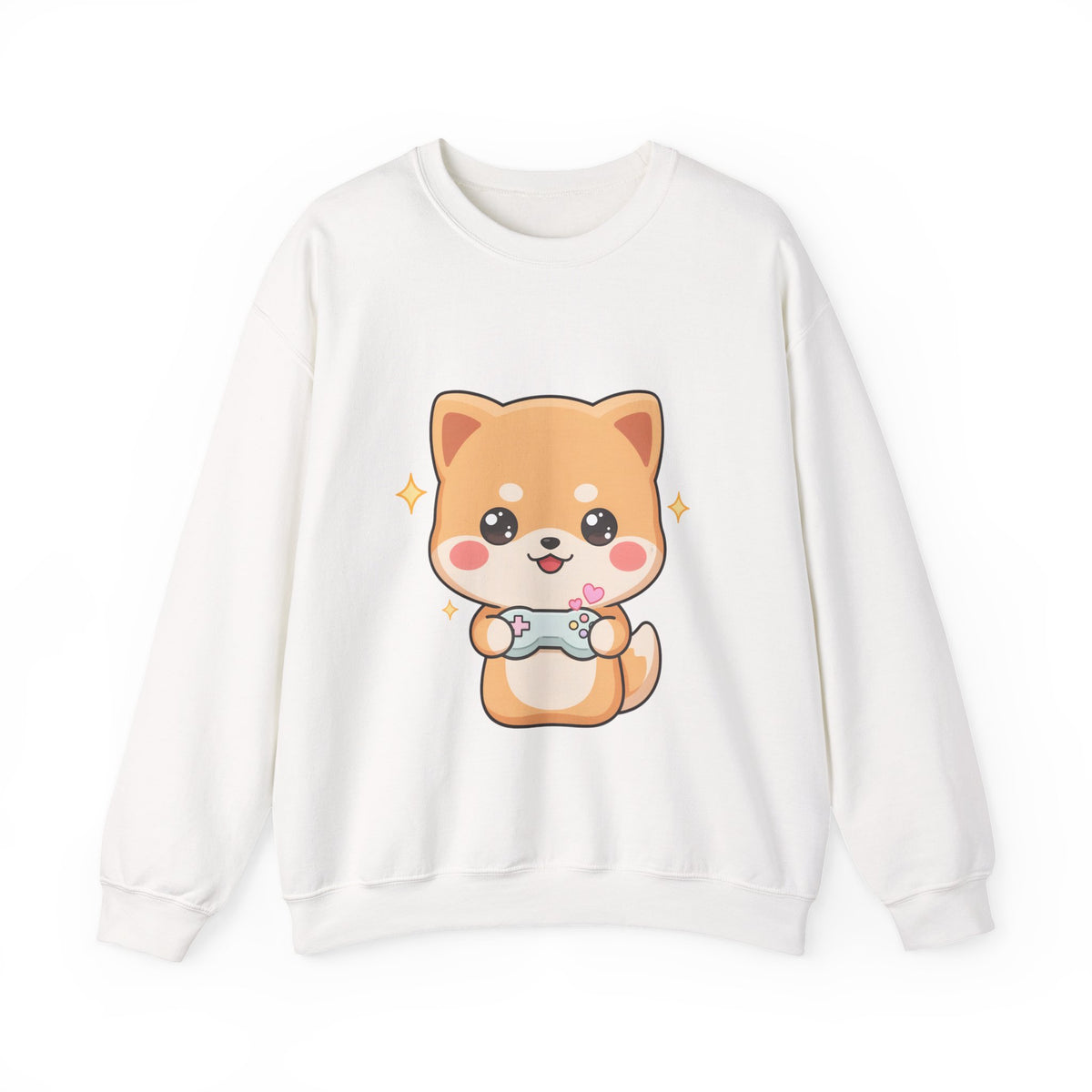 Kawaii Gamer Shiba Inu Sweatshirt for Cozy Gaming Days