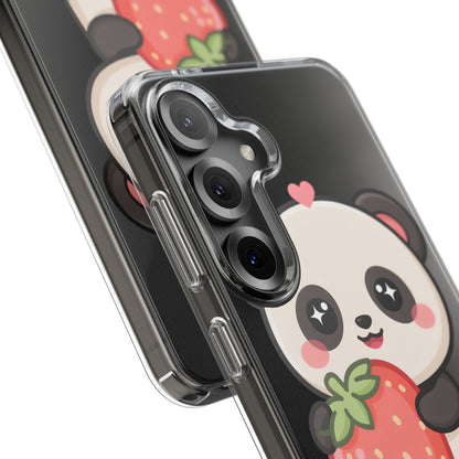 Kawaii Panda Phone Case, Sweet Strawberry Gift
