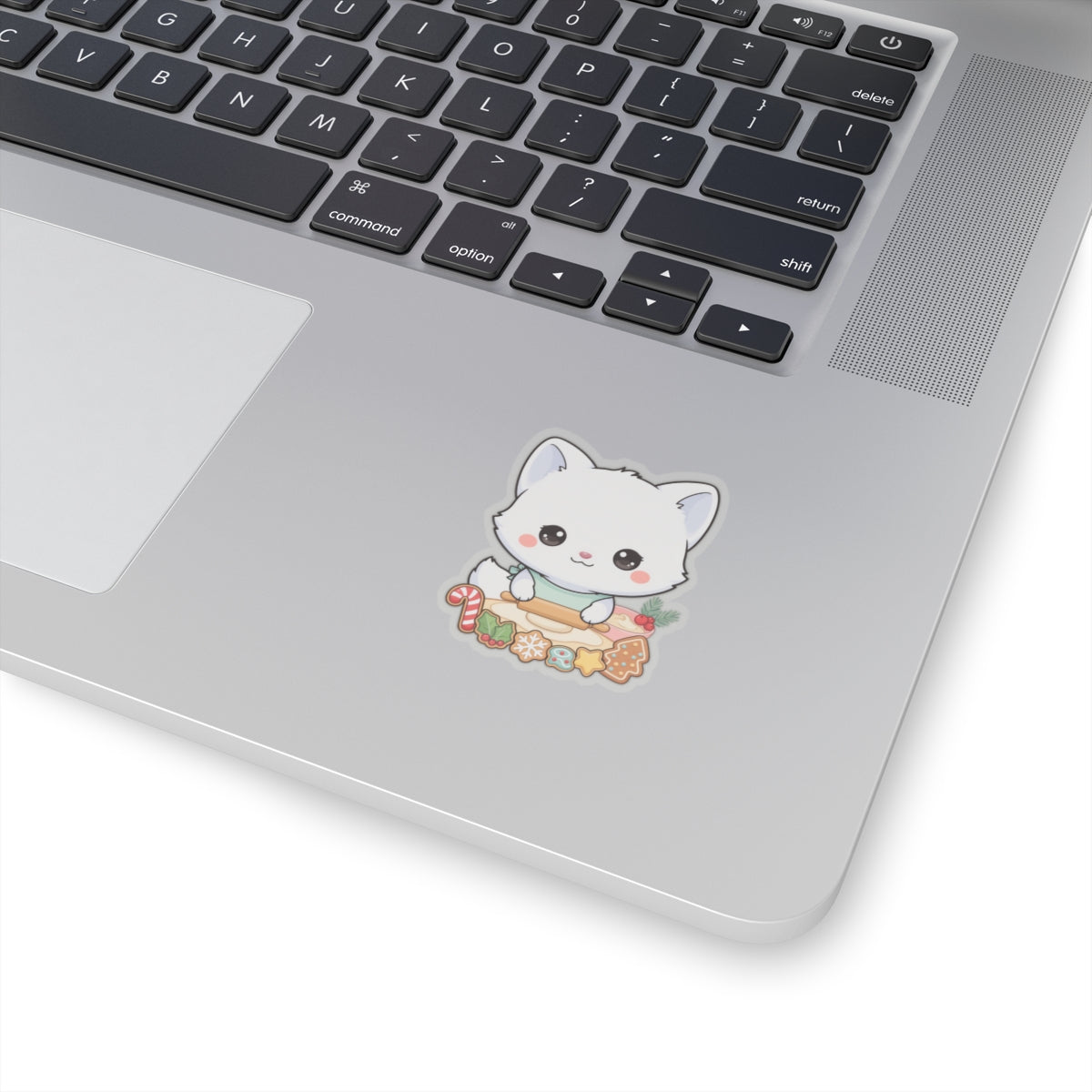 Christmas Fox Sticker: Kawaii Arctic Baker