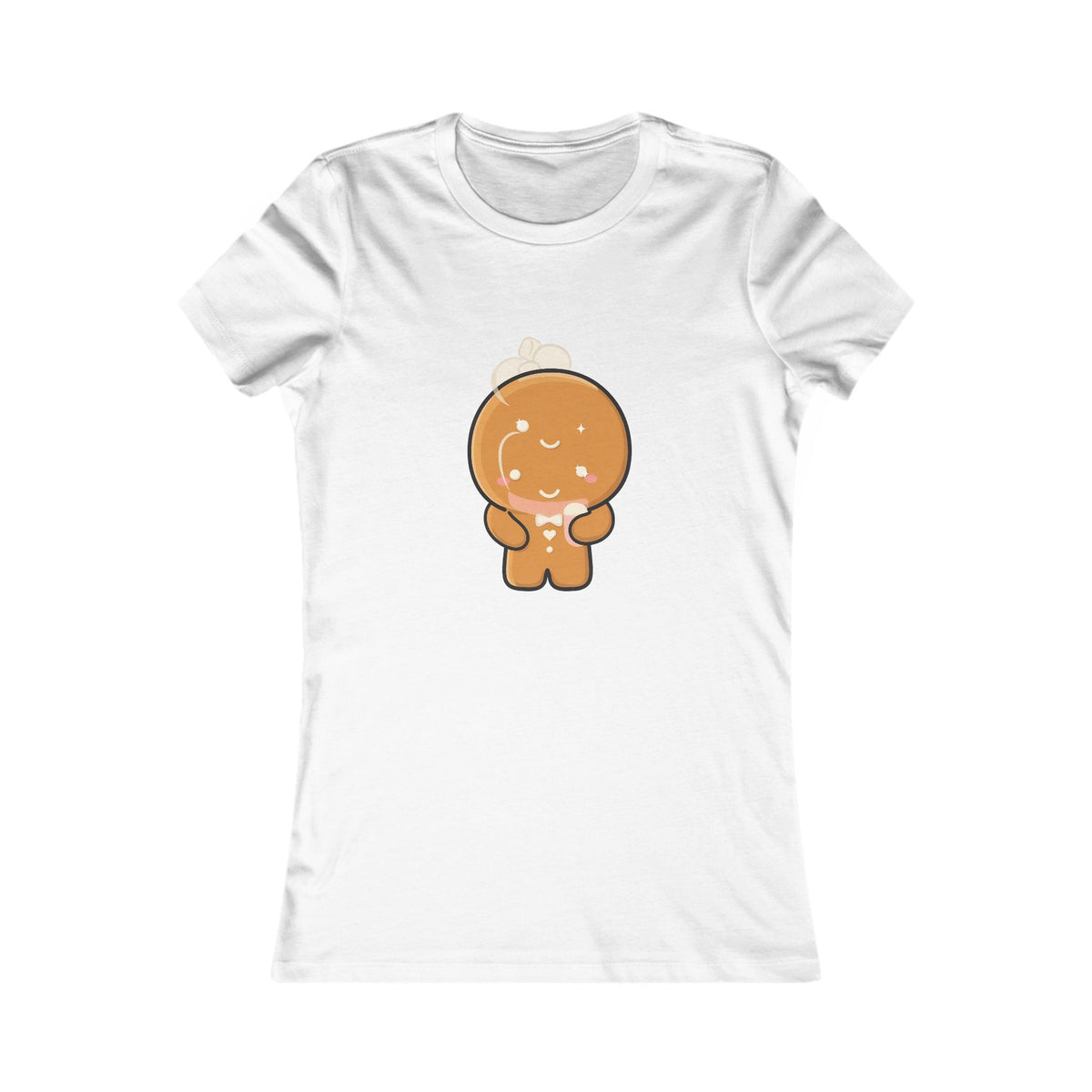 Kawaii Gingerbread Man T-Shirt for Cozy Cocoa Breaks