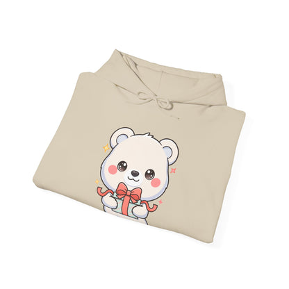 Kawaii Polar Bear Hoodie, Cute Gift-Bear Unisex Sweatshirt