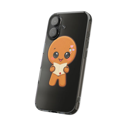 Gingerbread Man Phone Case, Cute Christmas Letter Reader