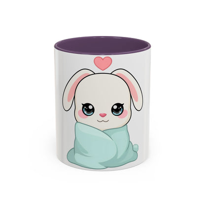 Kawaii Bunny Accent Coffee Mug for Cozy Moments
