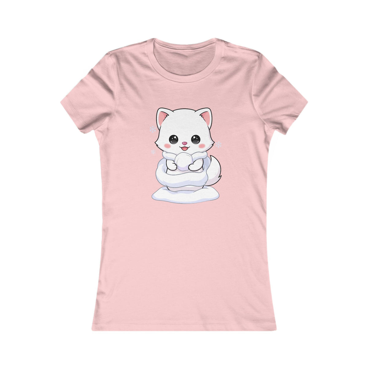 Kawaii Arctic Fox T-Shirt for Cute Winter Style