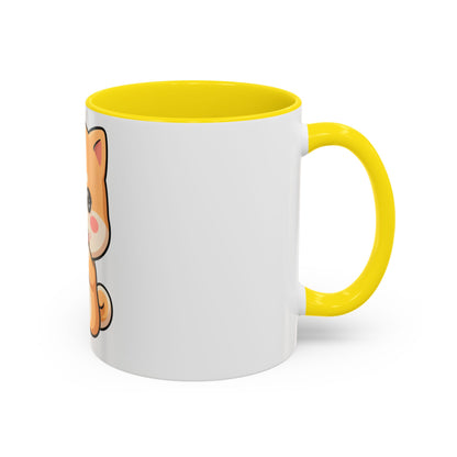 Shiba Inu Donut Mug, Kawaii Accent Coffee Mug