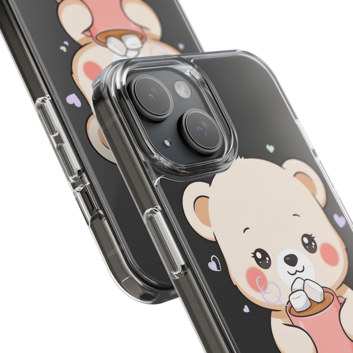Kawaii Polar Bear Phone Case with Hot Cocoa
