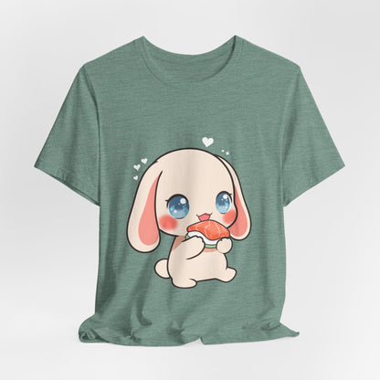 Kawaii Sushi Bunny T-Shirt for Cute Foodie Fans