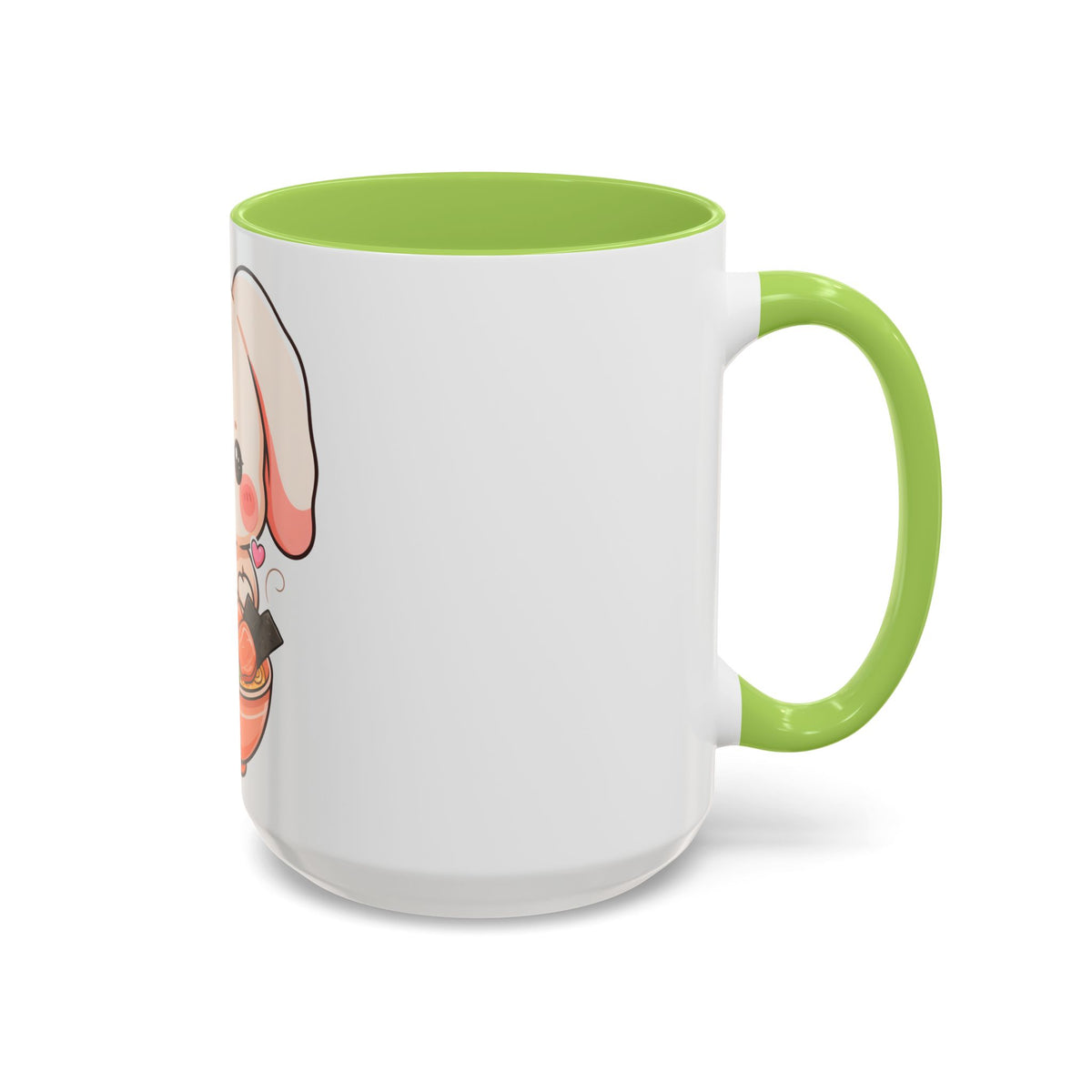 Kawaii Ramen Bunny Accent Coffee Mug, 11 oz or 15 oz
