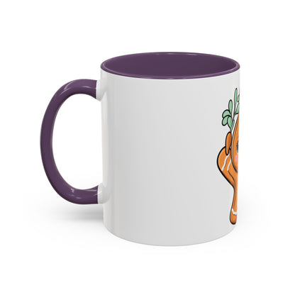 Kawaii Gingerbread Mug with Mistletoe | Christmas Accent Mug