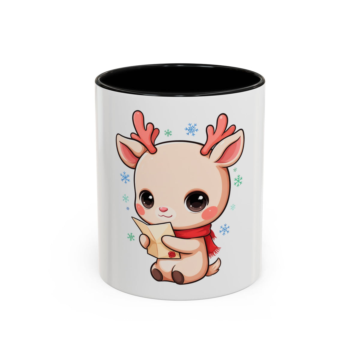 Christmas Reindeer Accent Coffee Mug for Cozy Holiday Mornings