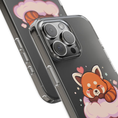 Cute Red Panda Phone Case, Dreamy Kawaii Cloud Art
