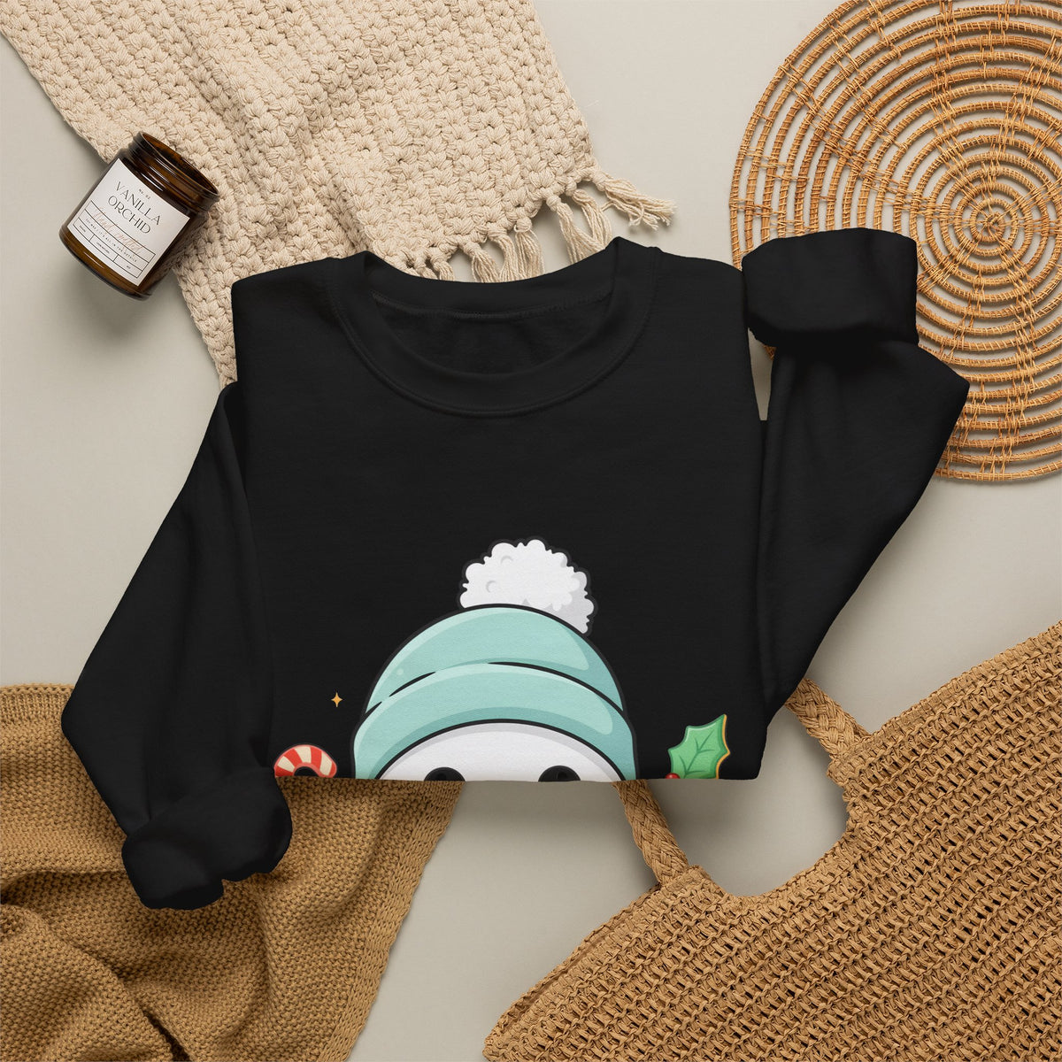 Christmas Snowman Baking Sweatshirt – Kawaii Holiday Crewneck