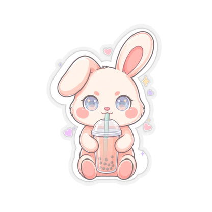 Kawaii Bunny Bubble Tea Sticker for Cute Gifts
