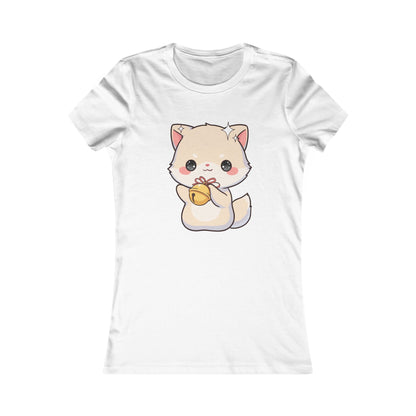 Kawaii Arctic Fox Christmas Tee, Cute Holiday Gift