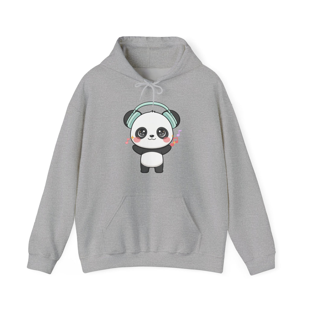 Kawaii Panda Hoodie, Cute Music Lover Sweatshirt