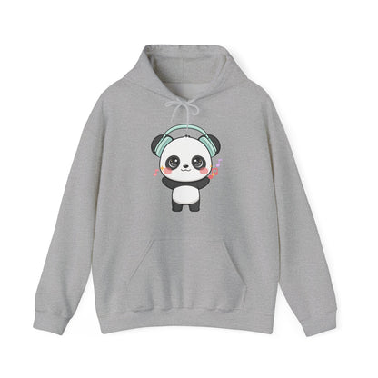 Kawaii Panda Hoodie, Cute Music Lover Sweatshirt