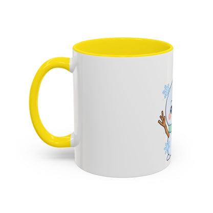 Kawaii Snowman Accent Coffee Mug for Winter Fans