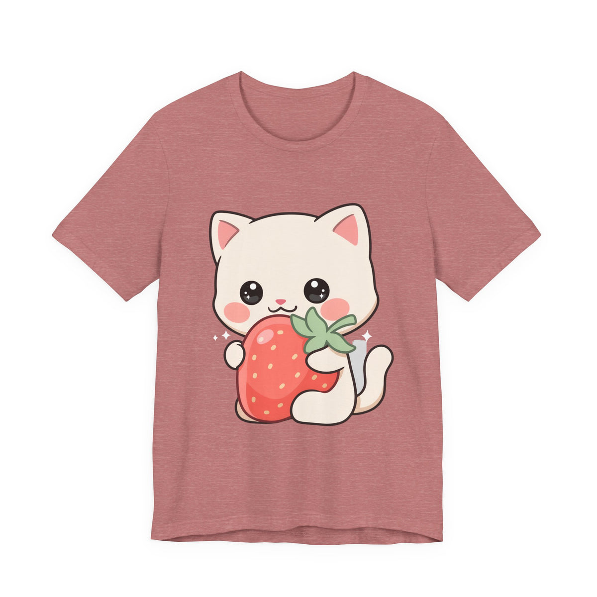 Kawaii Cat Strawberry T-Shirt, Cute Cat Lover Gift