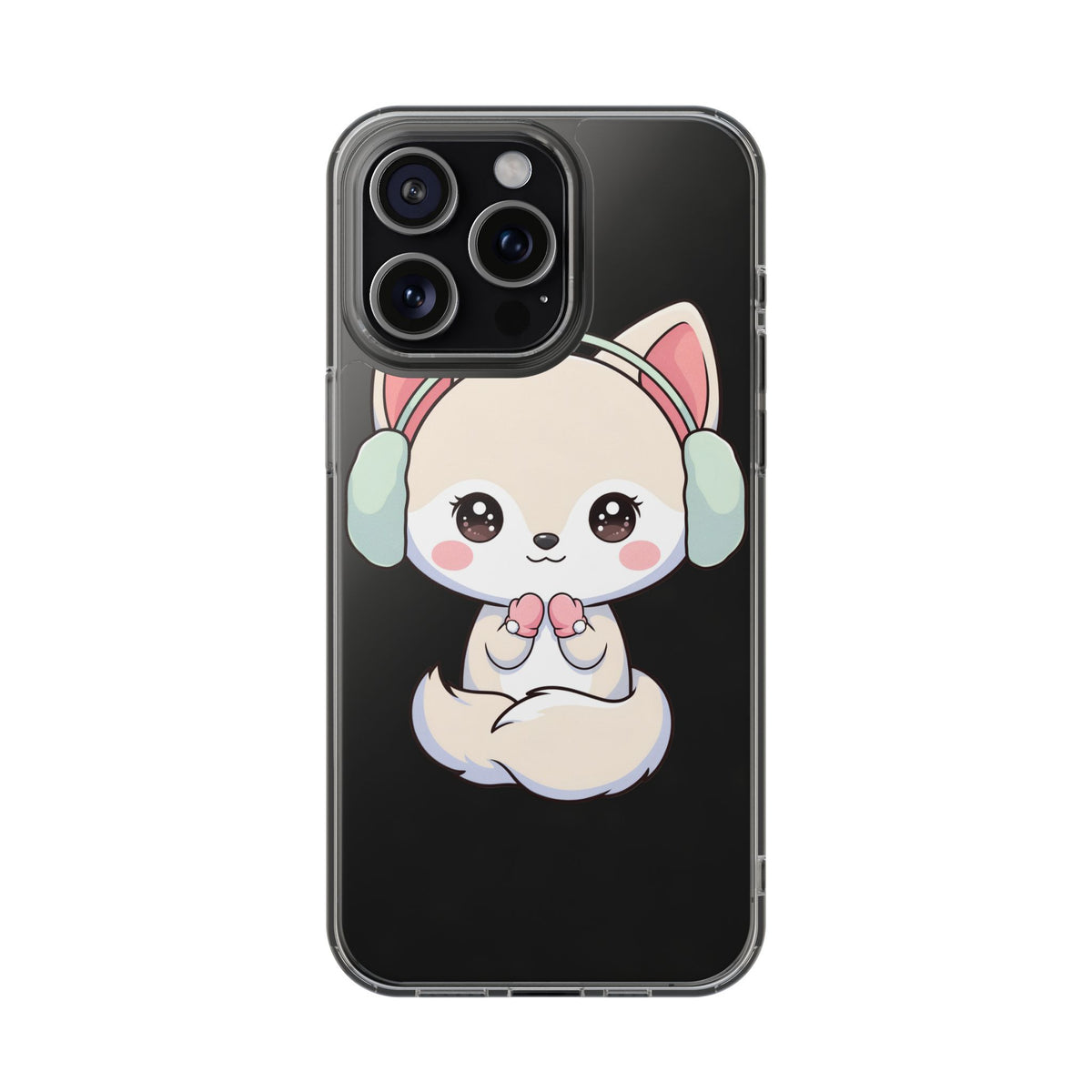 Kawaii Arctic Fox Phone Case – Cozy Winter Cutie
