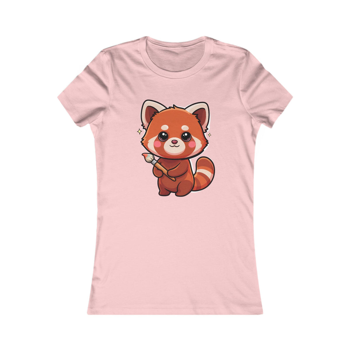 Kawaii Red Panda Women's Tee for Art Lovers