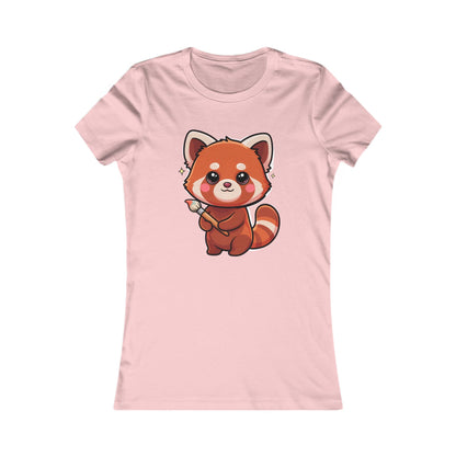 Kawaii Red Panda Women's Tee for Art Lovers