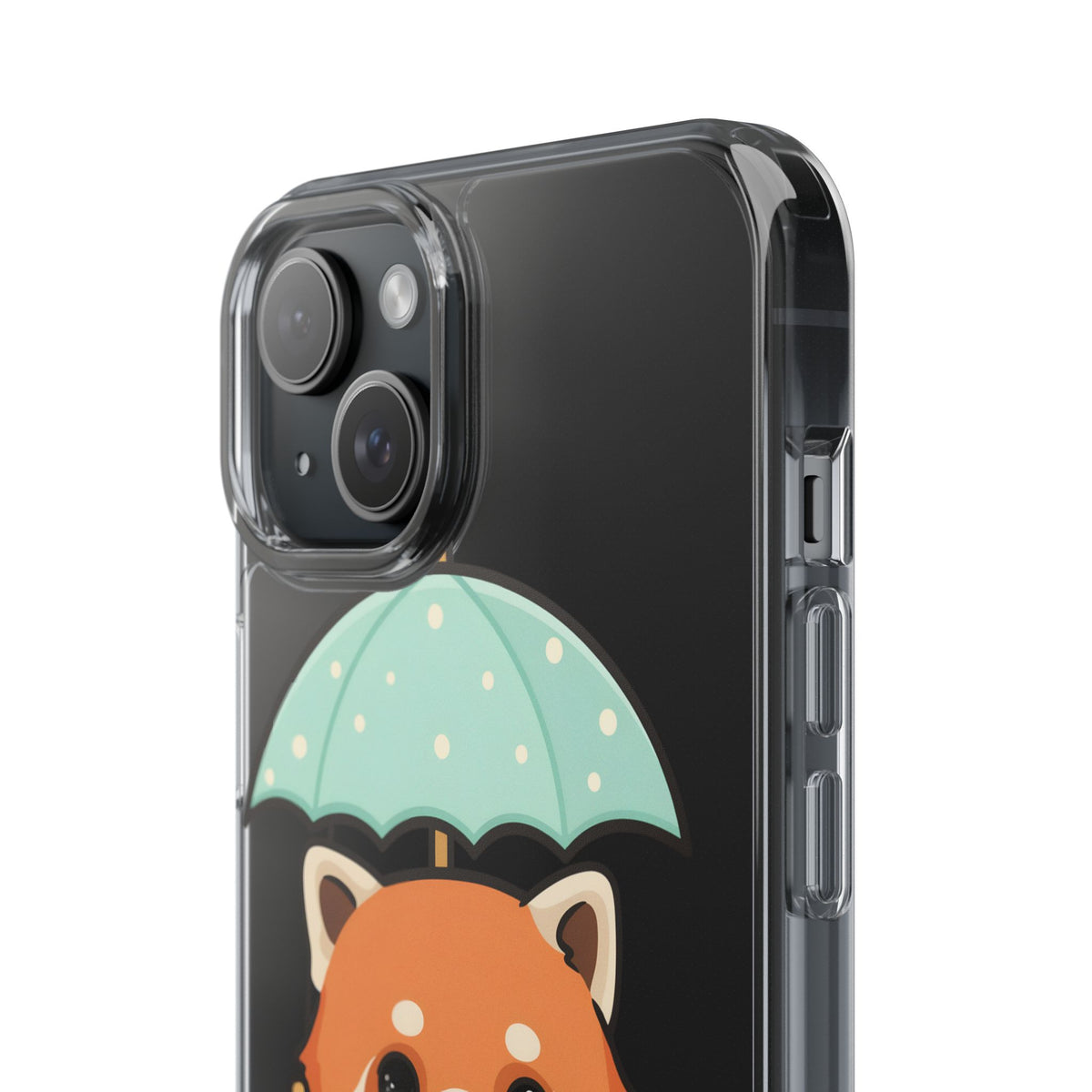Kawaii Red Panda Clear Impact-Resistant Case
