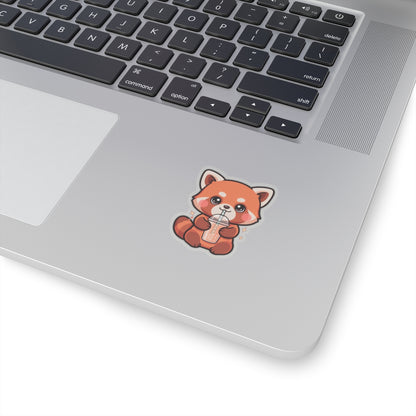 Kawaii Red Panda Bubble Tea Sticker for Boba Lovers