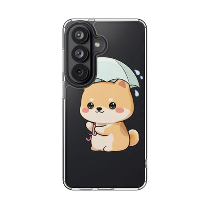 Shiba Inu Phone Case, Kawaii Rainy Day Pup