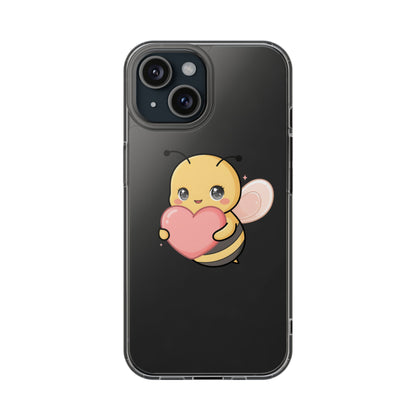Kawaii Bee Clear Impact-Resistant Phone Case
