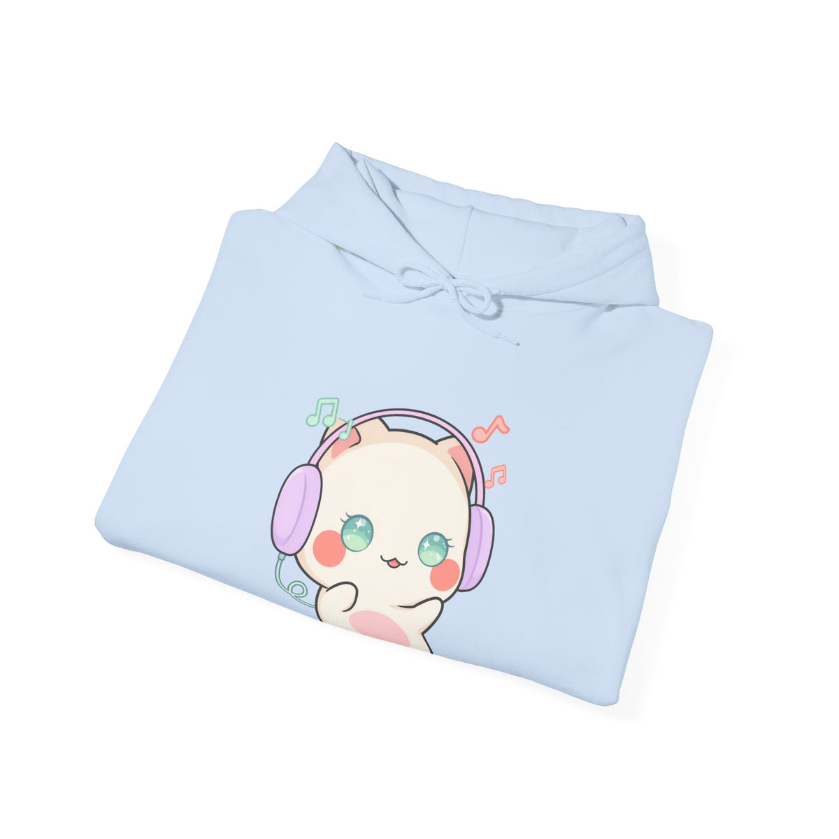 Kawaii Cat Hoodie for Cute Music Lovers