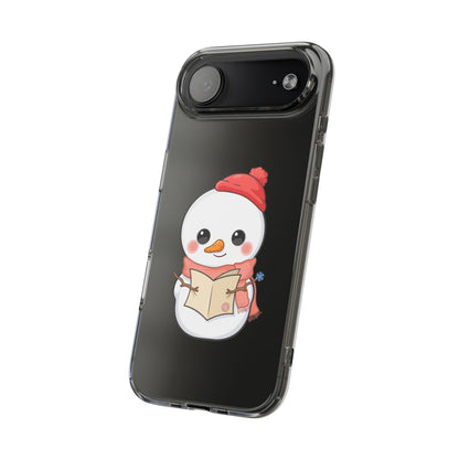 Kawaii Snowman Phone Case Reading to Santa