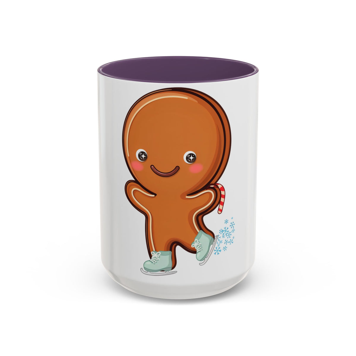 Gingerbread Man Ice Skating Accent Coffee Mug