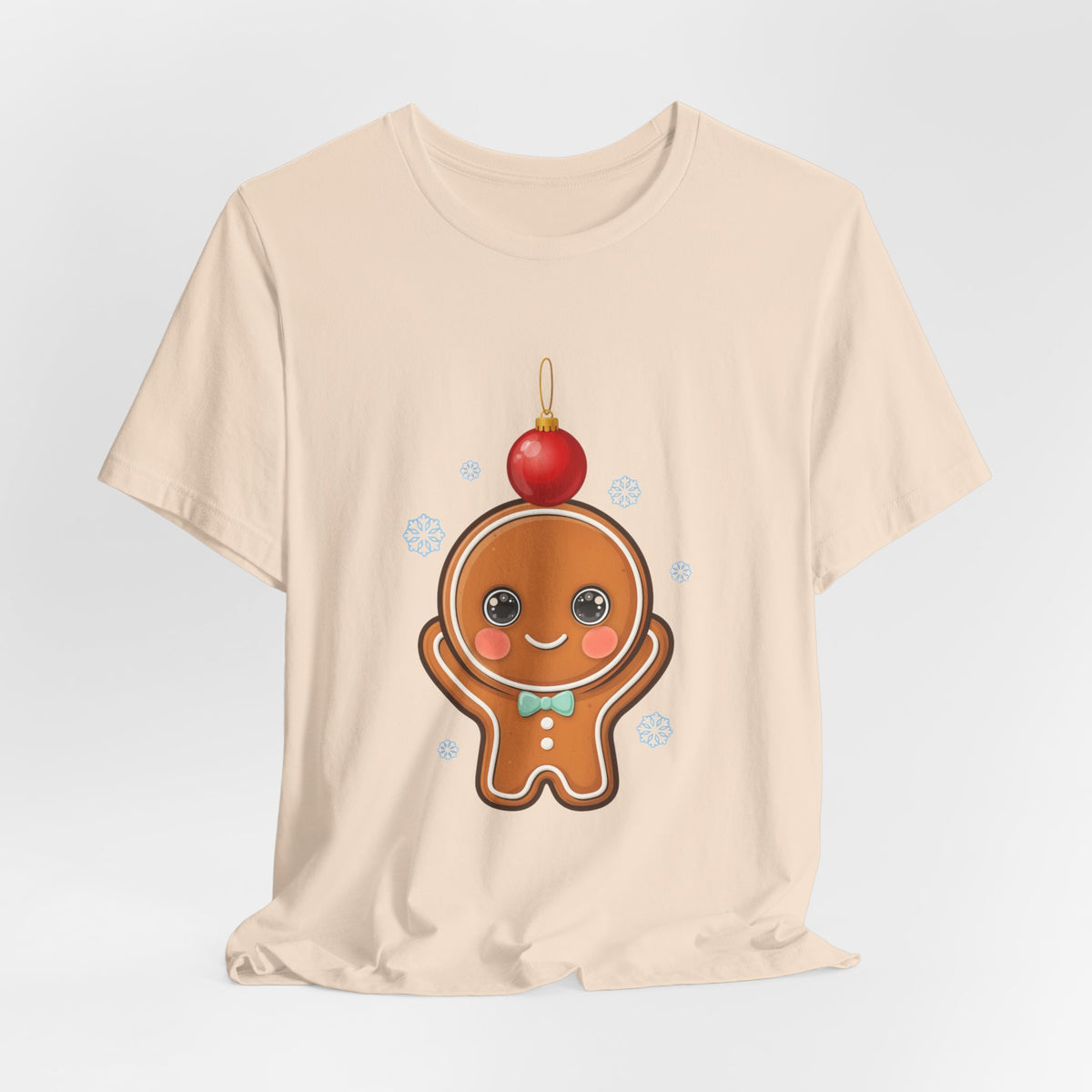 Kawaii Gingerbread Christmas Tee, Cute Holiday Unisex Shirt