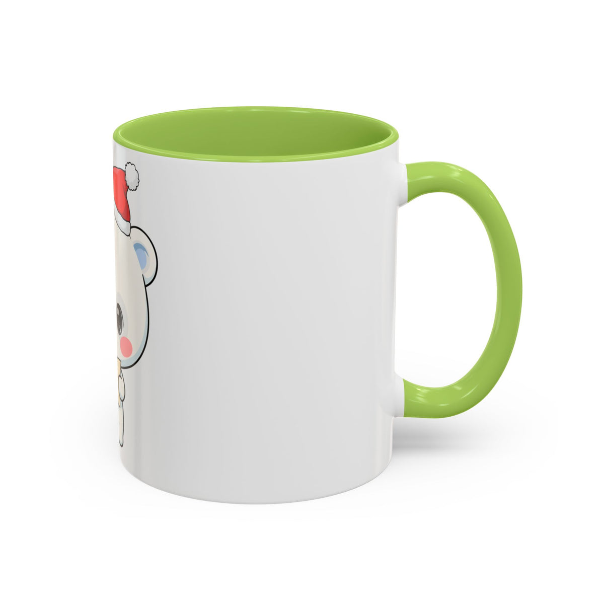 Kawaii Polar Bear Christmas Mug – Santa Letter Accent Mug