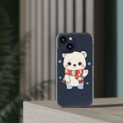 Kawaii Polar Bear Phone Case – Cozy Christmas Cub
