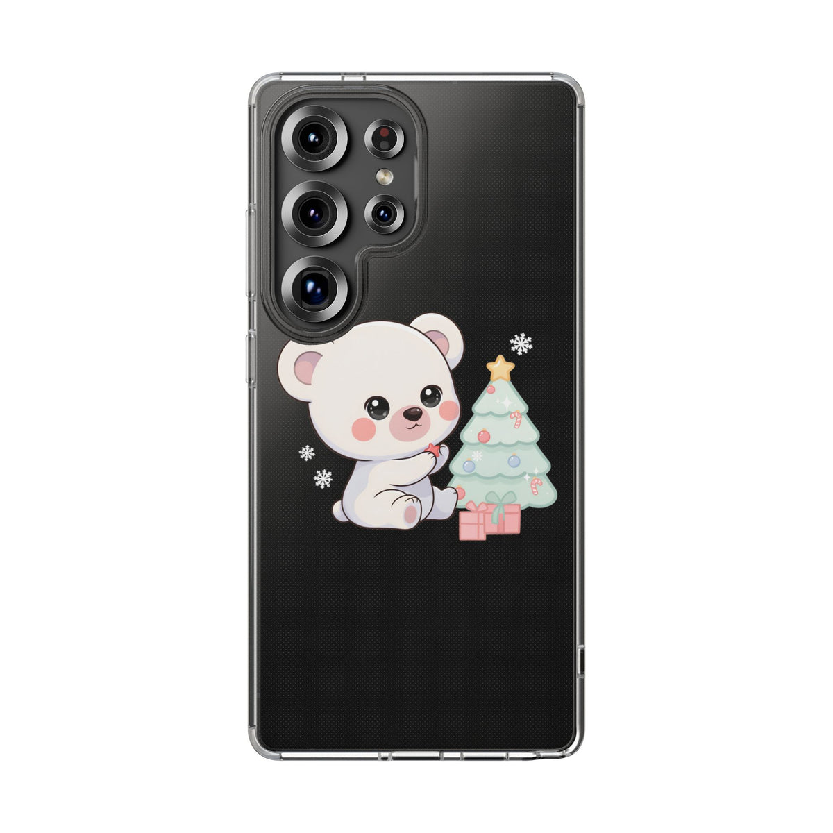 Christmas Polar Bear Phone Case, Kawaii Holiday Accessory