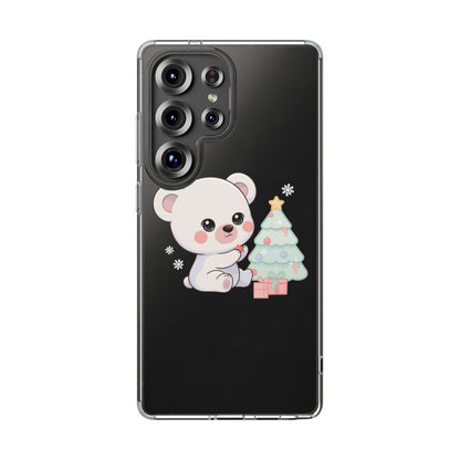 Christmas Polar Bear Phone Case, Kawaii Holiday Accessory