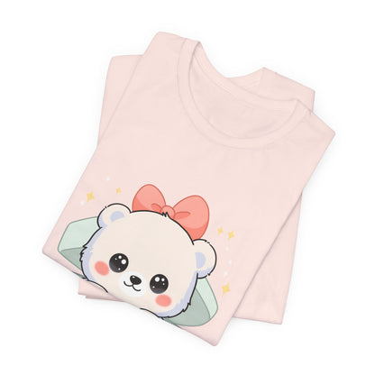 Kawaii Polar Bear Tee, Cute Gift Box Cub Unisex Shirt