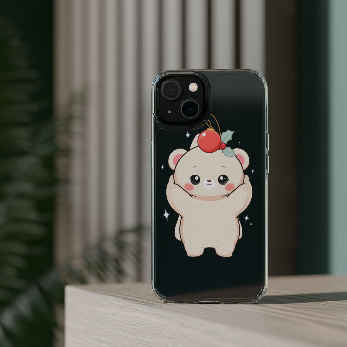 Kawaii Christmas Bear Phone Case for Cozy Holiday Days