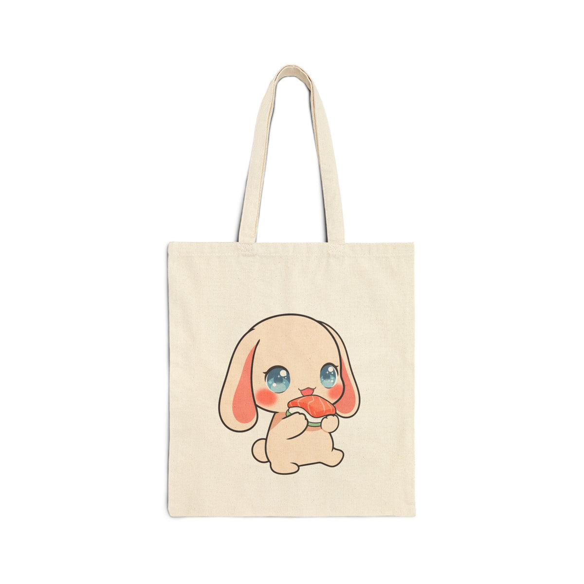 Kawaii Bunny Sushi Cotton Canvas Tote Bag