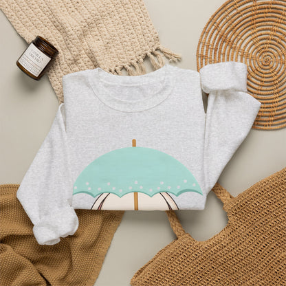 Kawaii Bunny Sweatshirt with Umbrella | Cute Chibi Gift