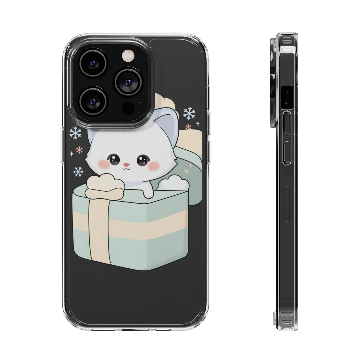 Kawaii Arctic Fox Clear Impact-Resistant Phone Case