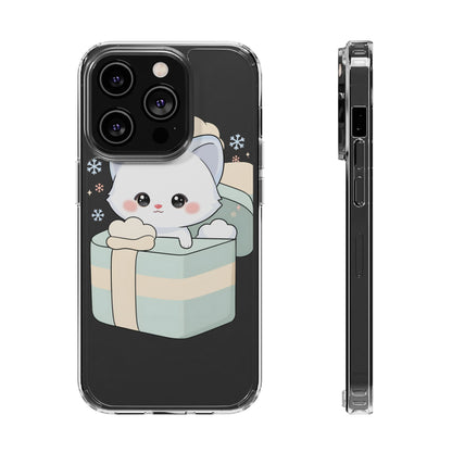 Kawaii Arctic Fox Clear Impact-Resistant Phone Case
