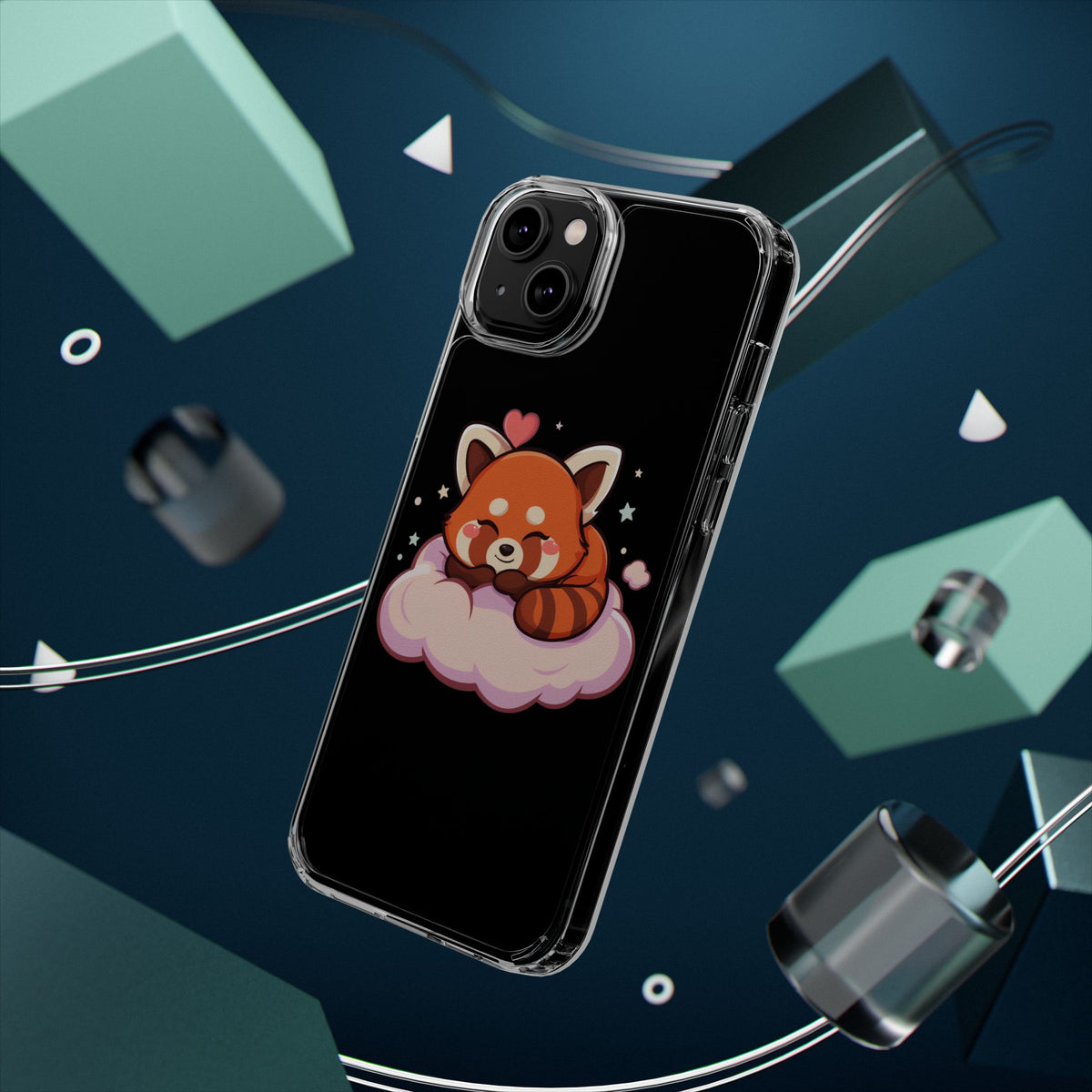 Cute Red Panda Phone Case, Dreamy Kawaii Cloud Art